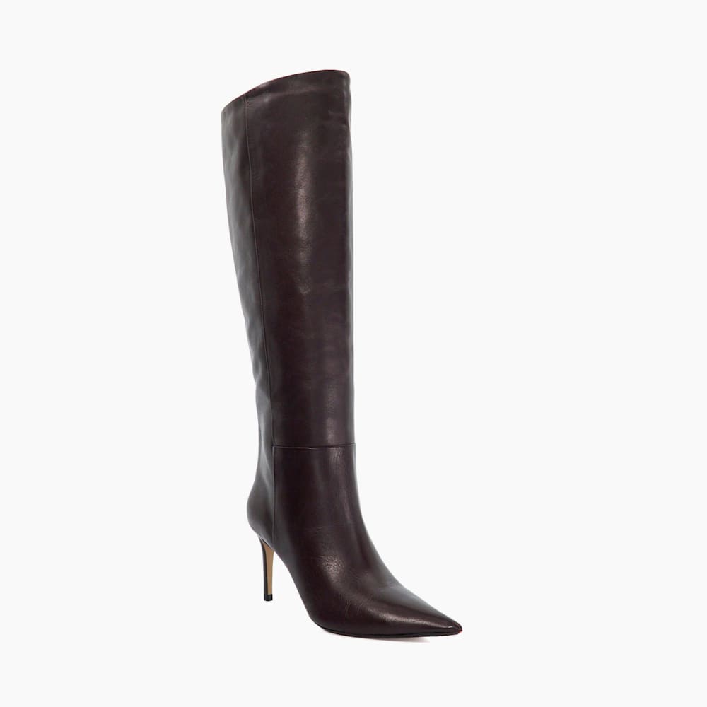 Dune burgundy boots top