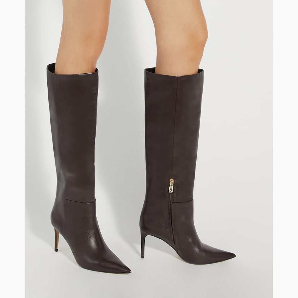 Dune burgundy boots outlet