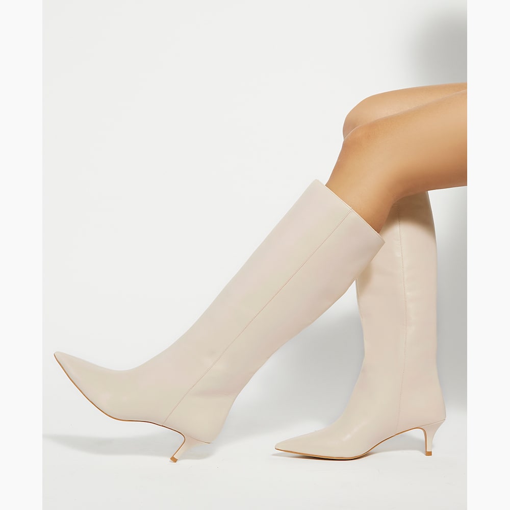 Pointed knee high boots best sale
