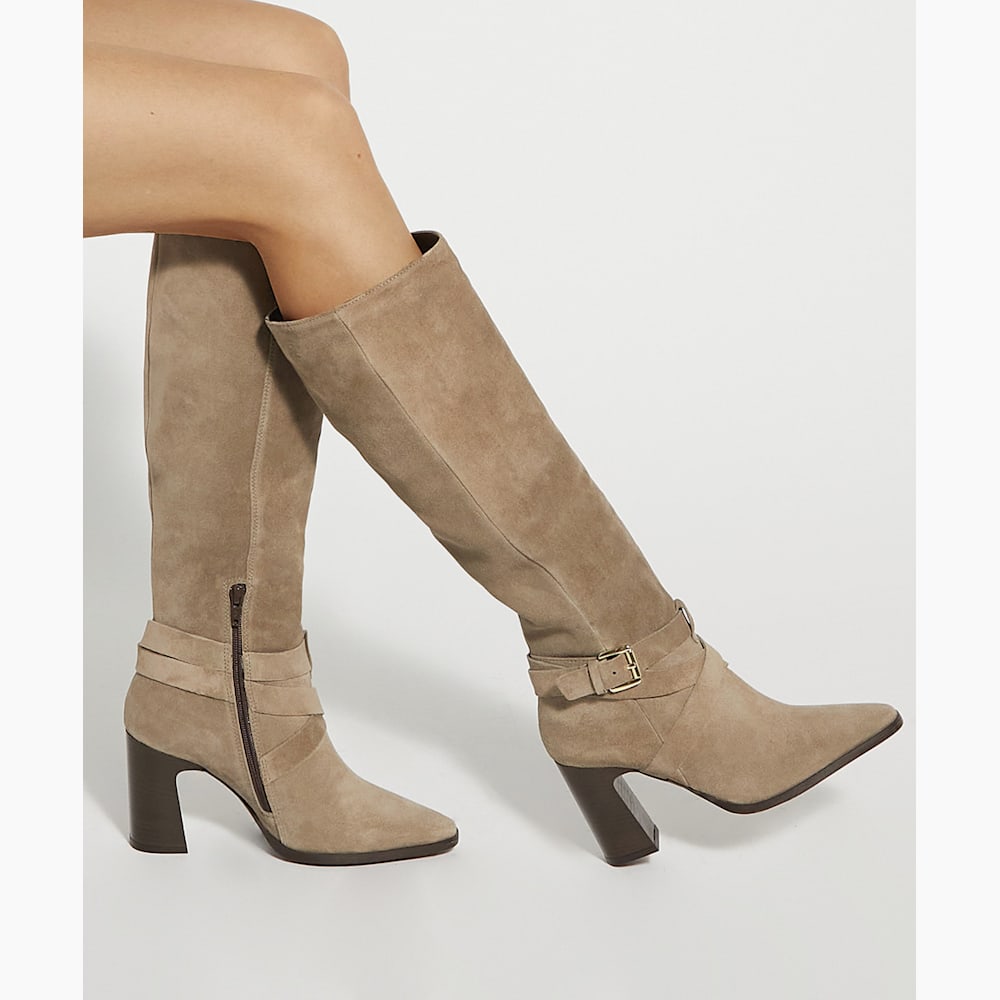 Over knee boots taupe new arrivals