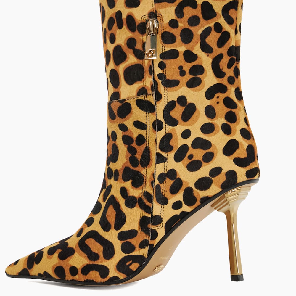 Pointed leopard print boots shop