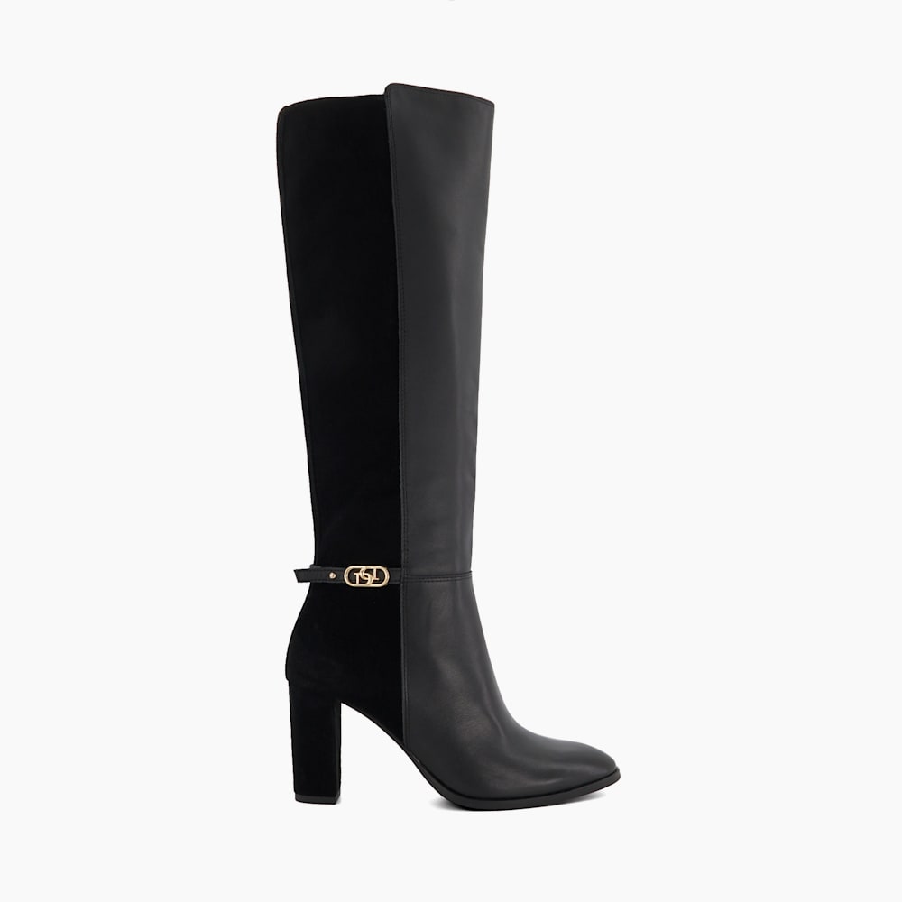 Black boots womens knee high discount