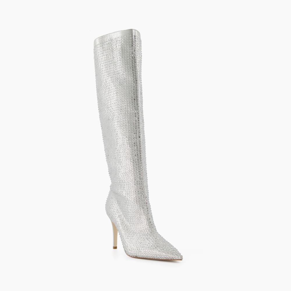 Tall silver boots store