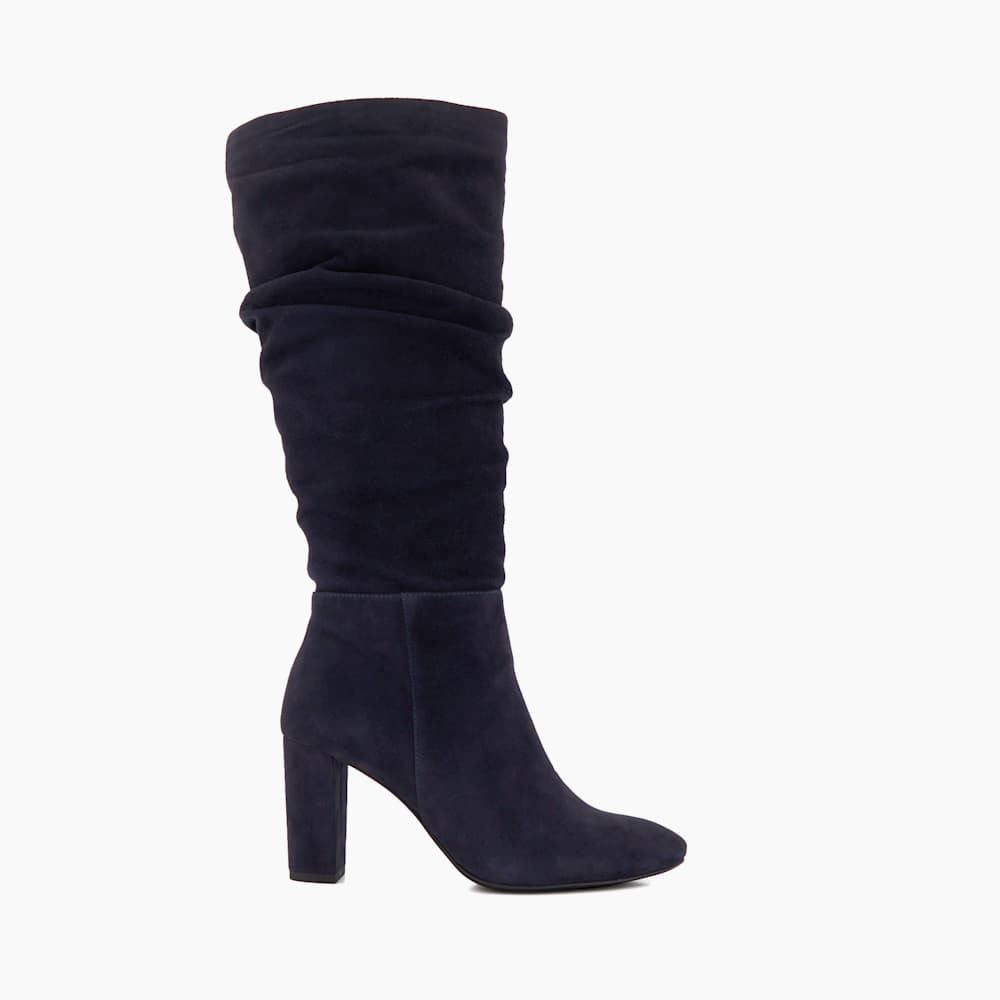 Block heel suede knee high boots new arrivals