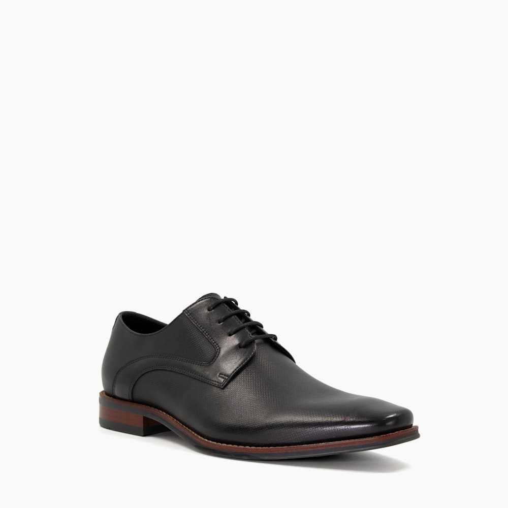 Stoney Black Burnished Toe Derby Shoes Dune London