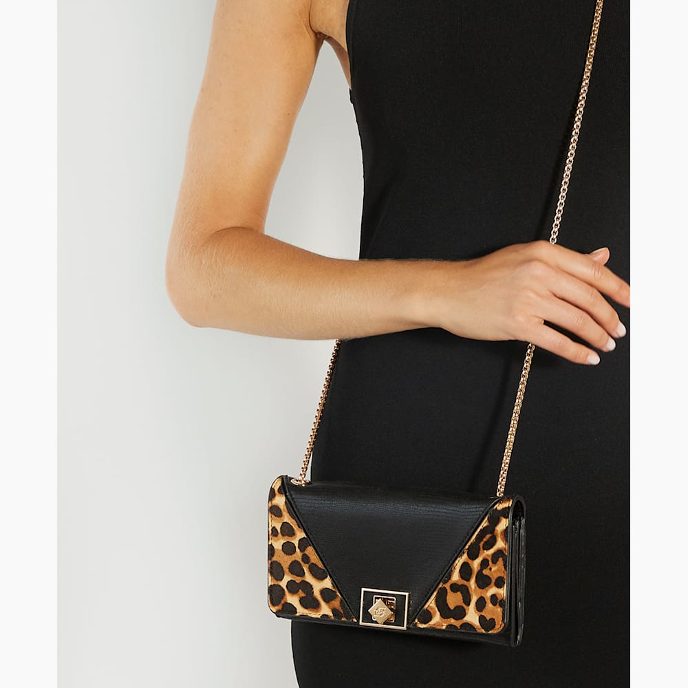 Styled Leopard Chain Handle Shoulder Bag Dune London