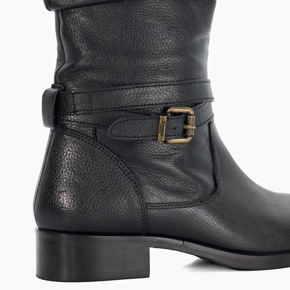 Suede Carvela Stroll Biker Boots Tasa Black - Main Image