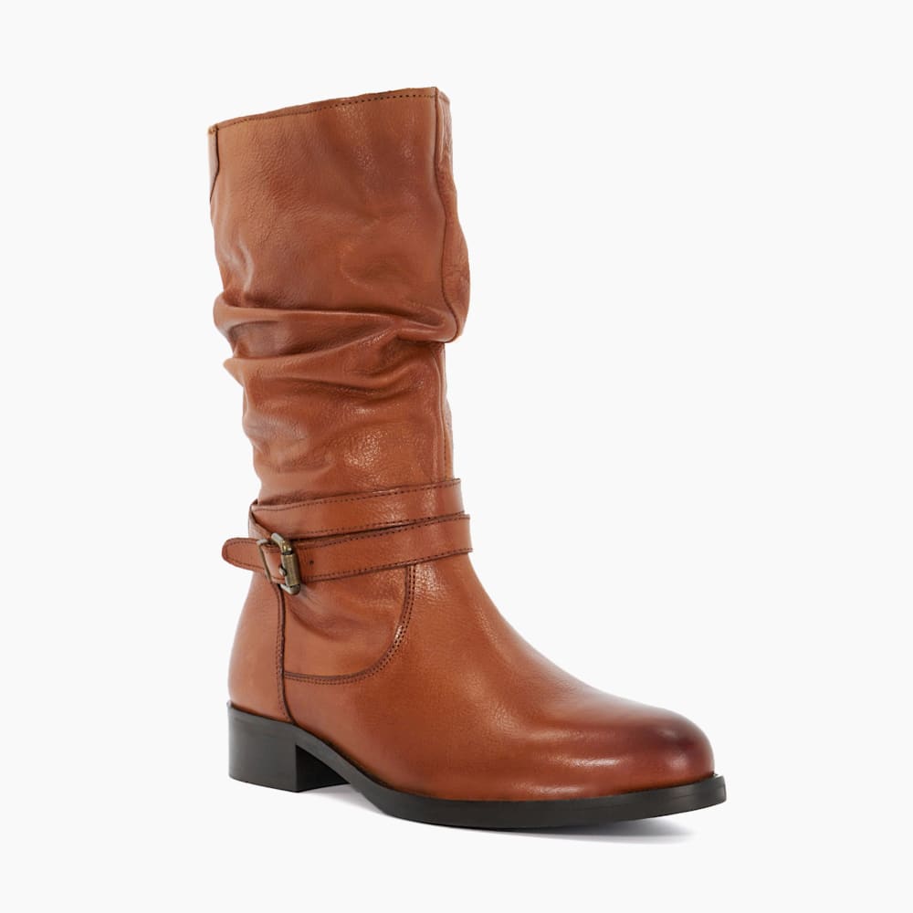 Tan mid calf boots womens on sale