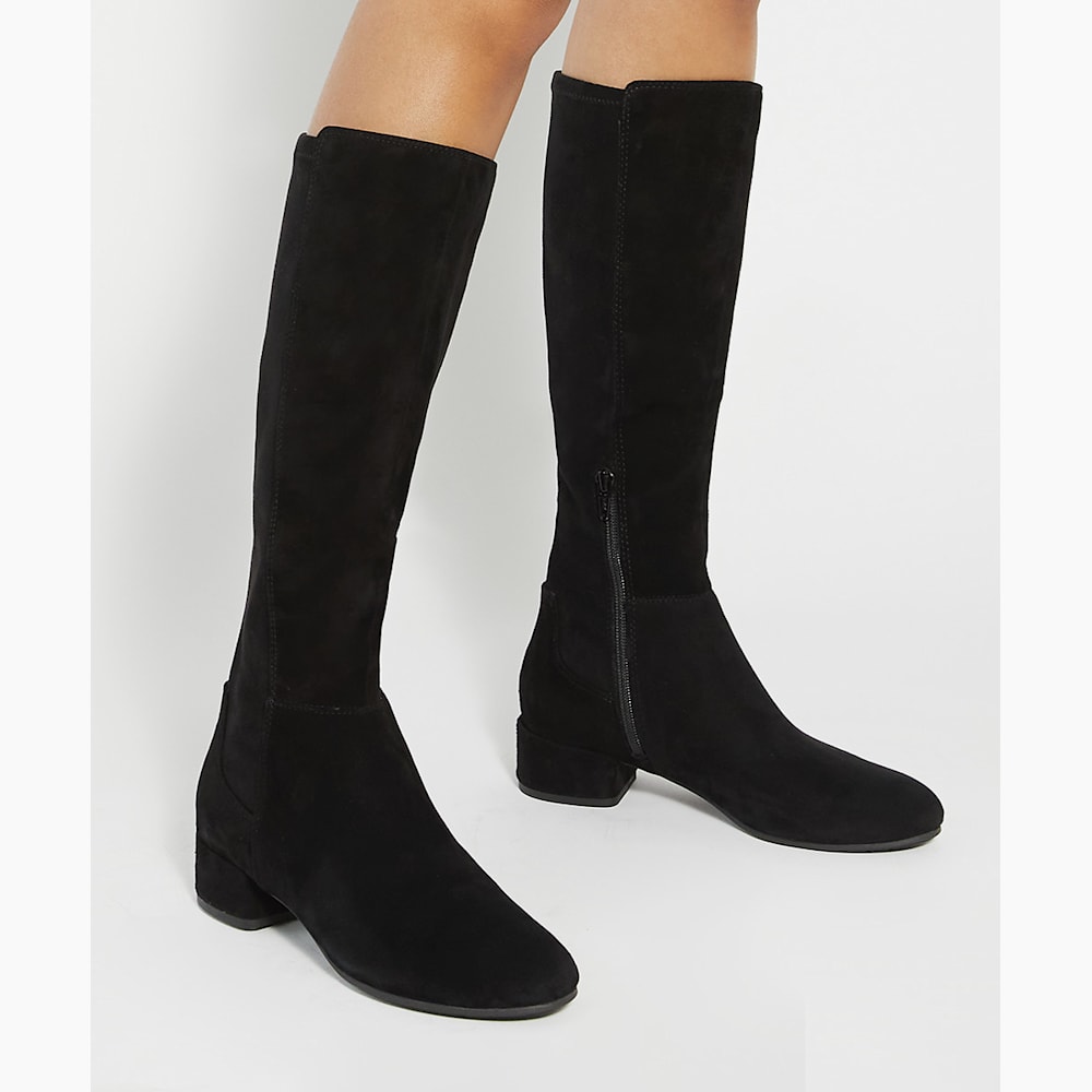 Suede high boots deals