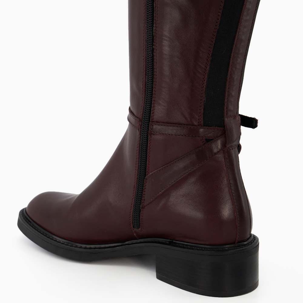 Dune burgundy boots shop