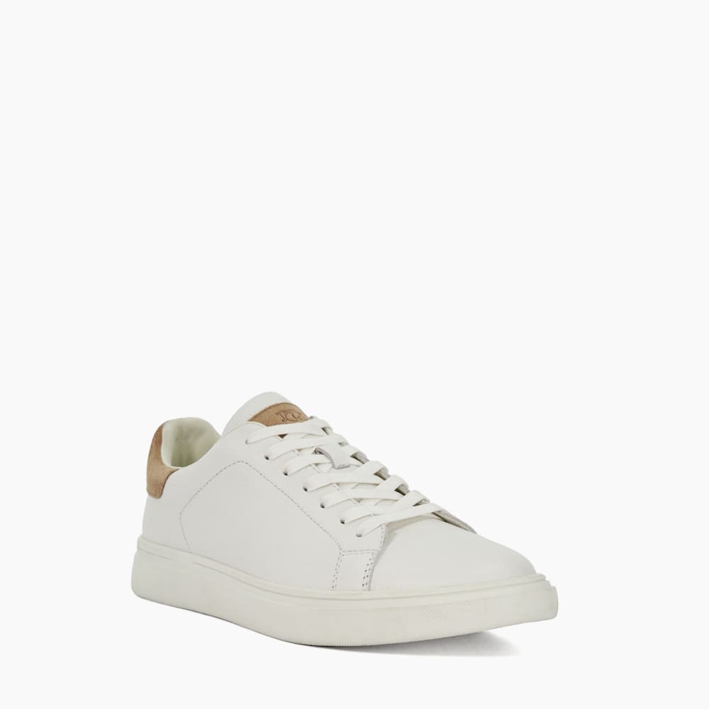 Toyon White Lace Up Trainers Dune London