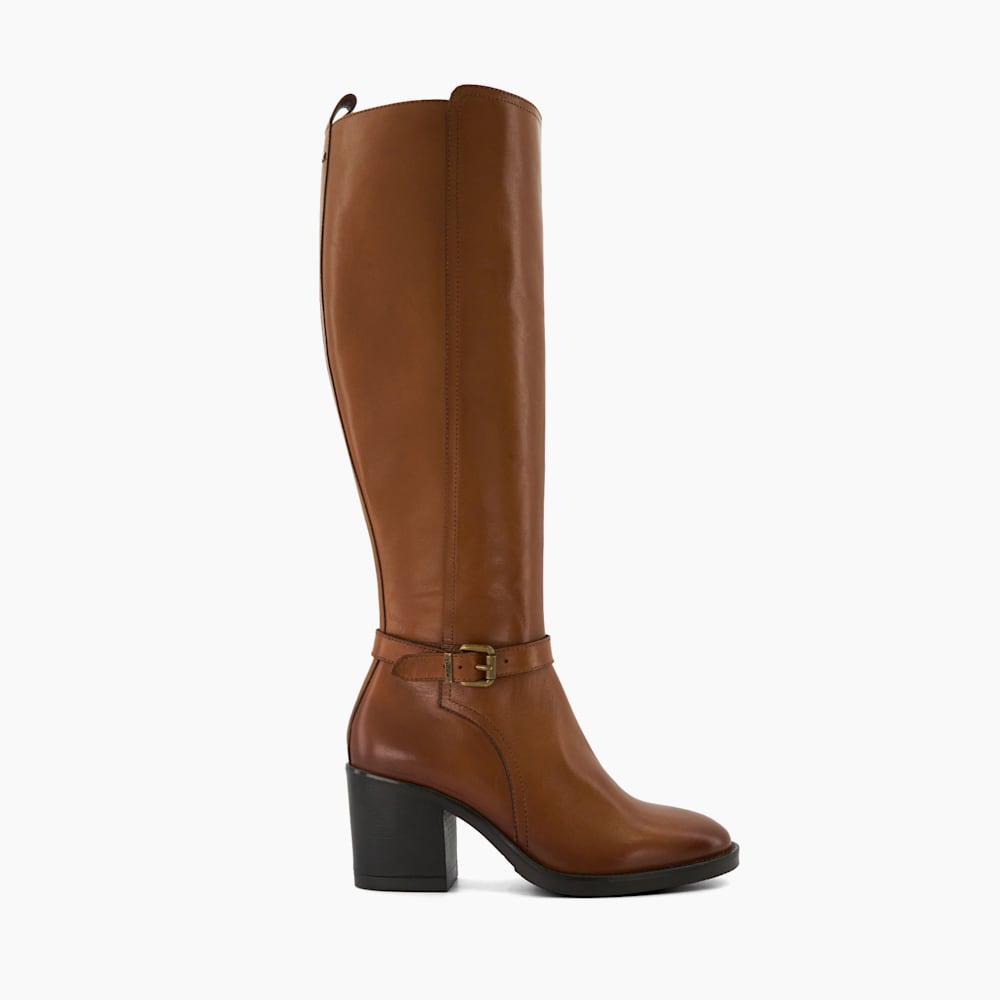 Tan flat knee high boots uk store