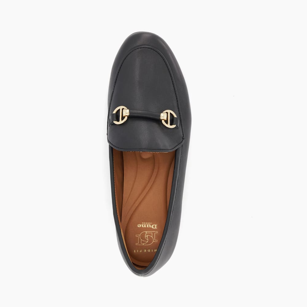 Dune London Grandeur ローファー Grandeur Black, Wide Fit Snaffle Bit Trim Loafers | Dune London