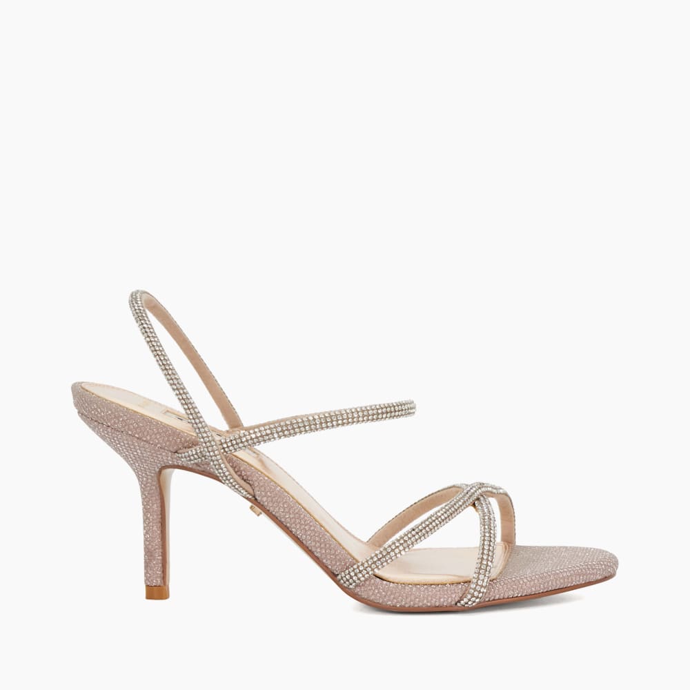 Open toe rose gold heels hot sale