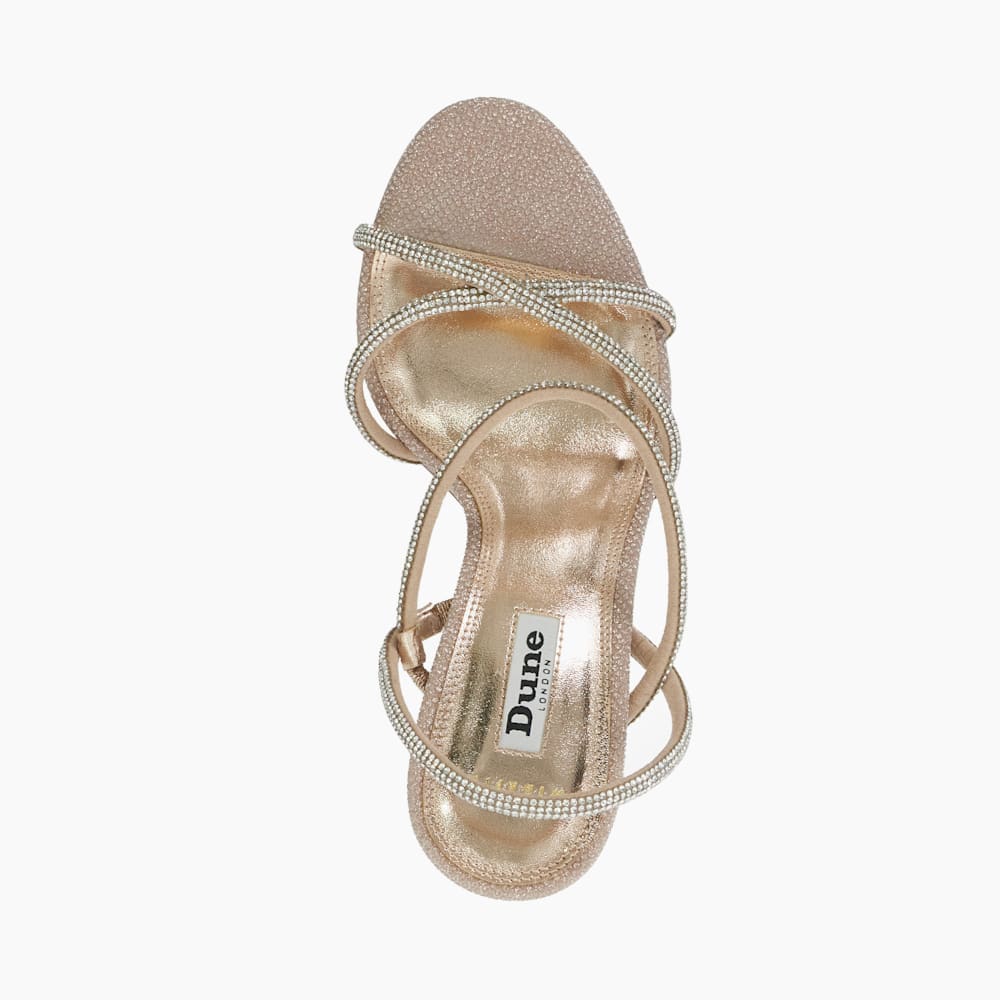 Rose gold heels dune top