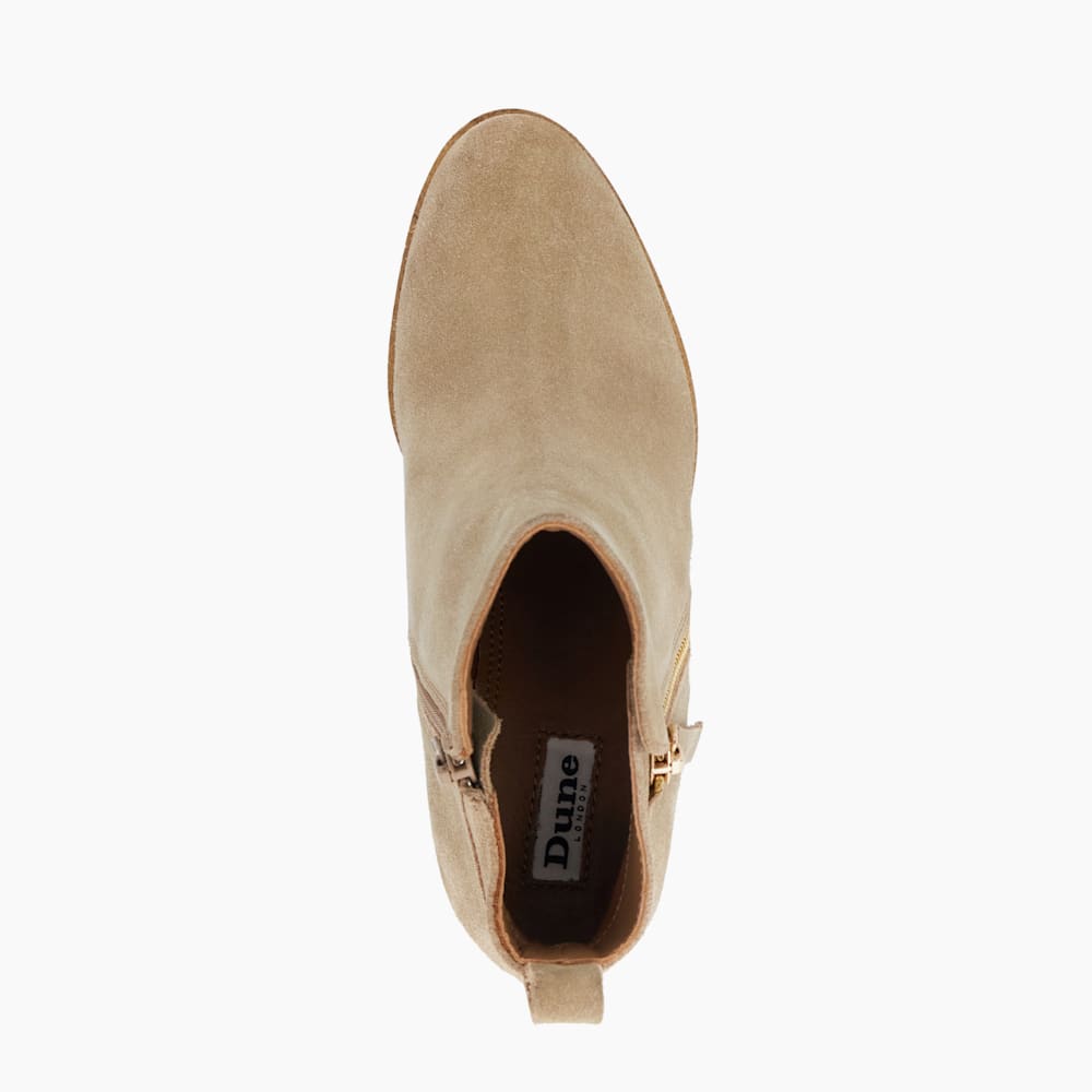 Taupe block heel booties discount