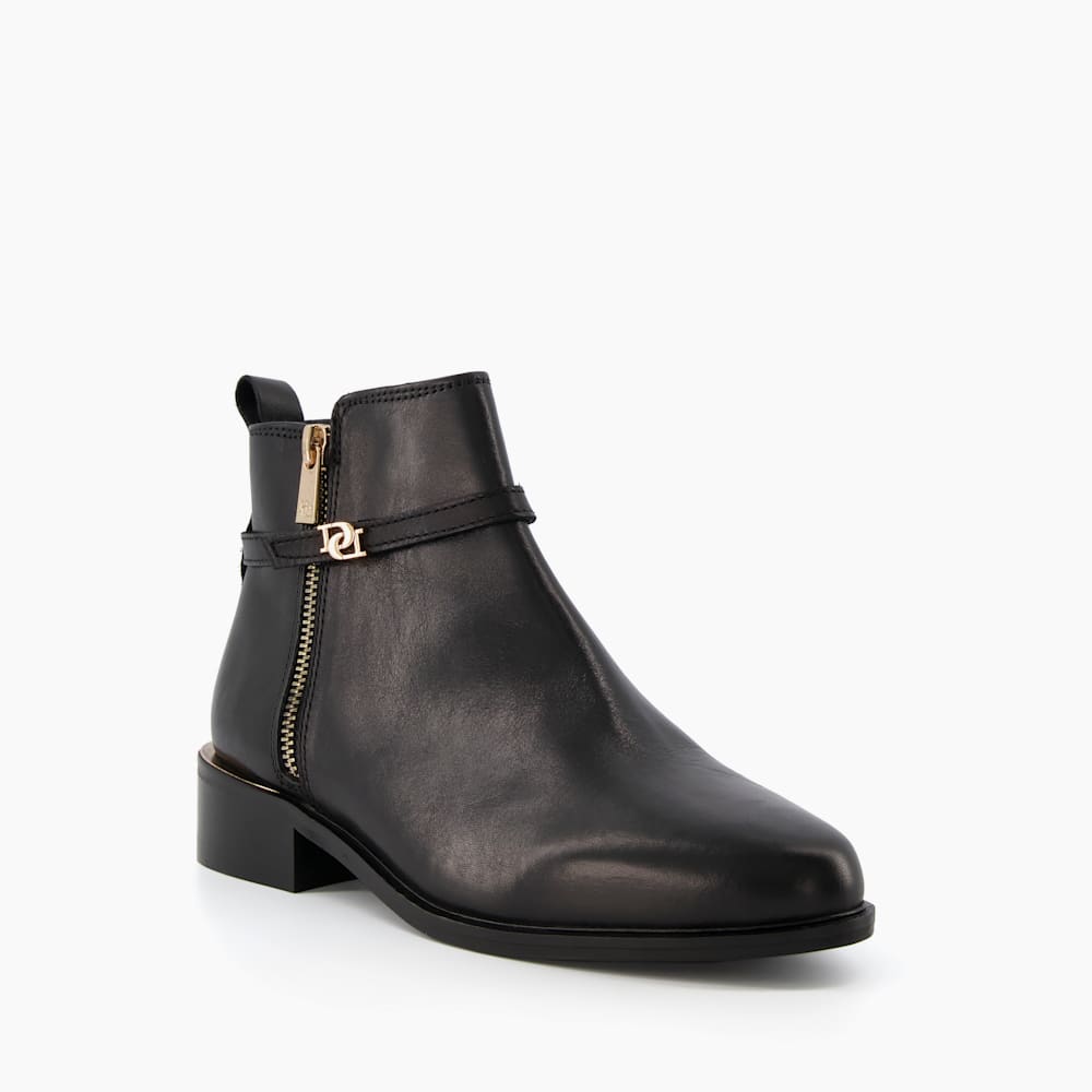Dune ladies black ankle boots deals