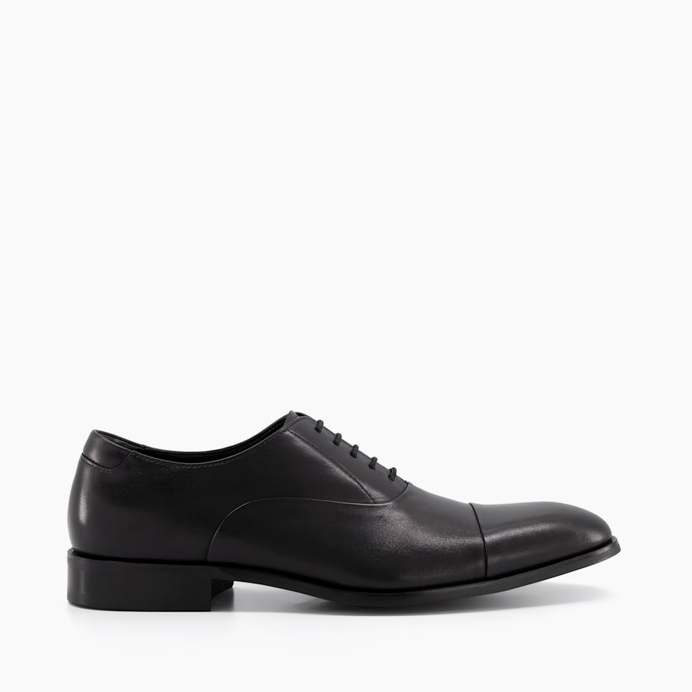 Secrecy Noir Chaussures Richelieu en cuir coupe large Dune London