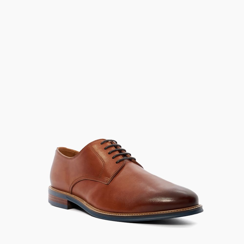 Stanleyy Tan Natural Wood Sole Gibson Shoes Dune London