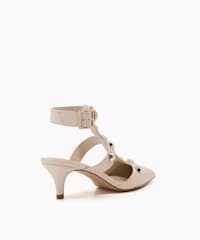 Calipo Ecru Studded Kitten Heels Dune London