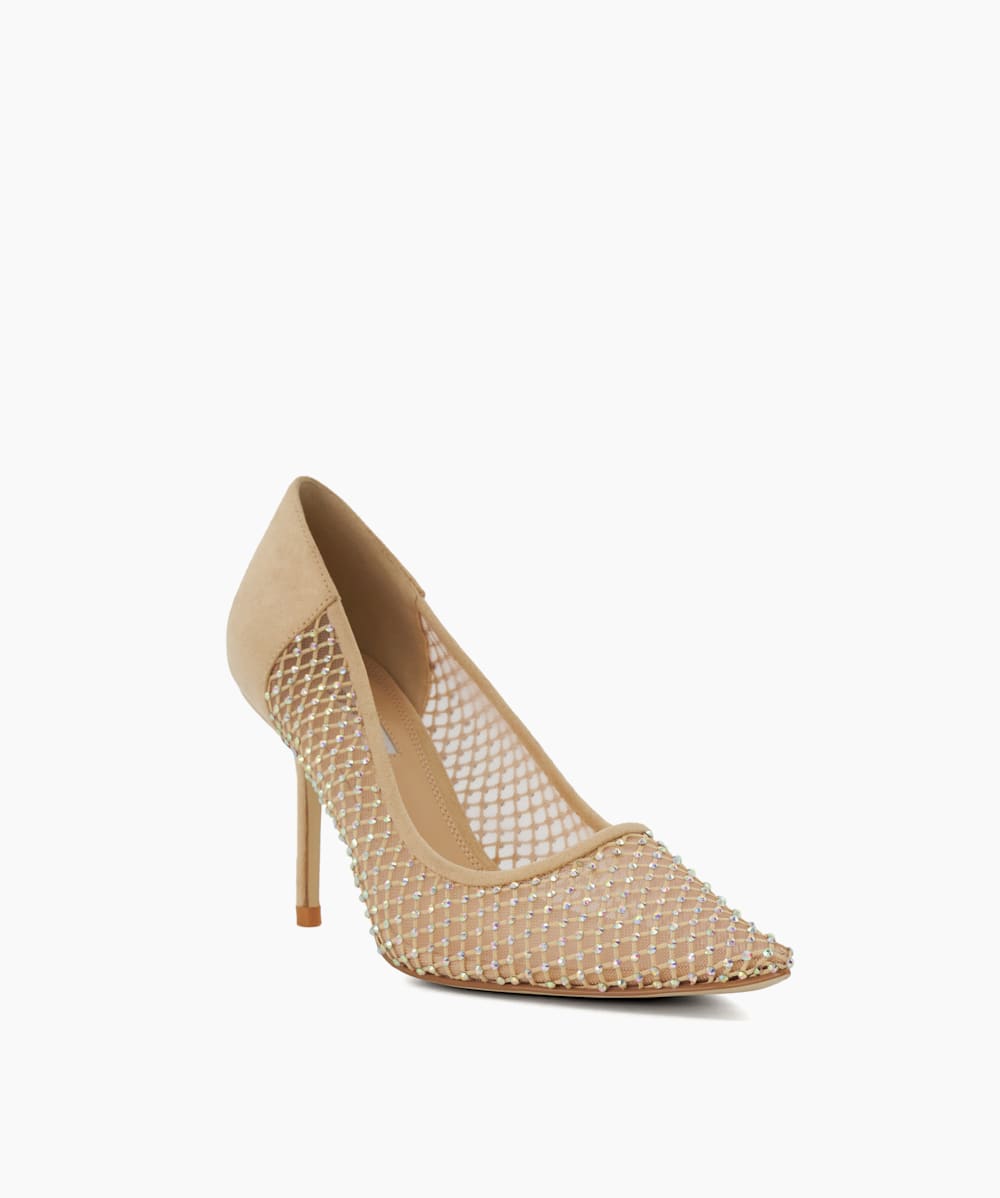 Mesh diamante heels new arrivals