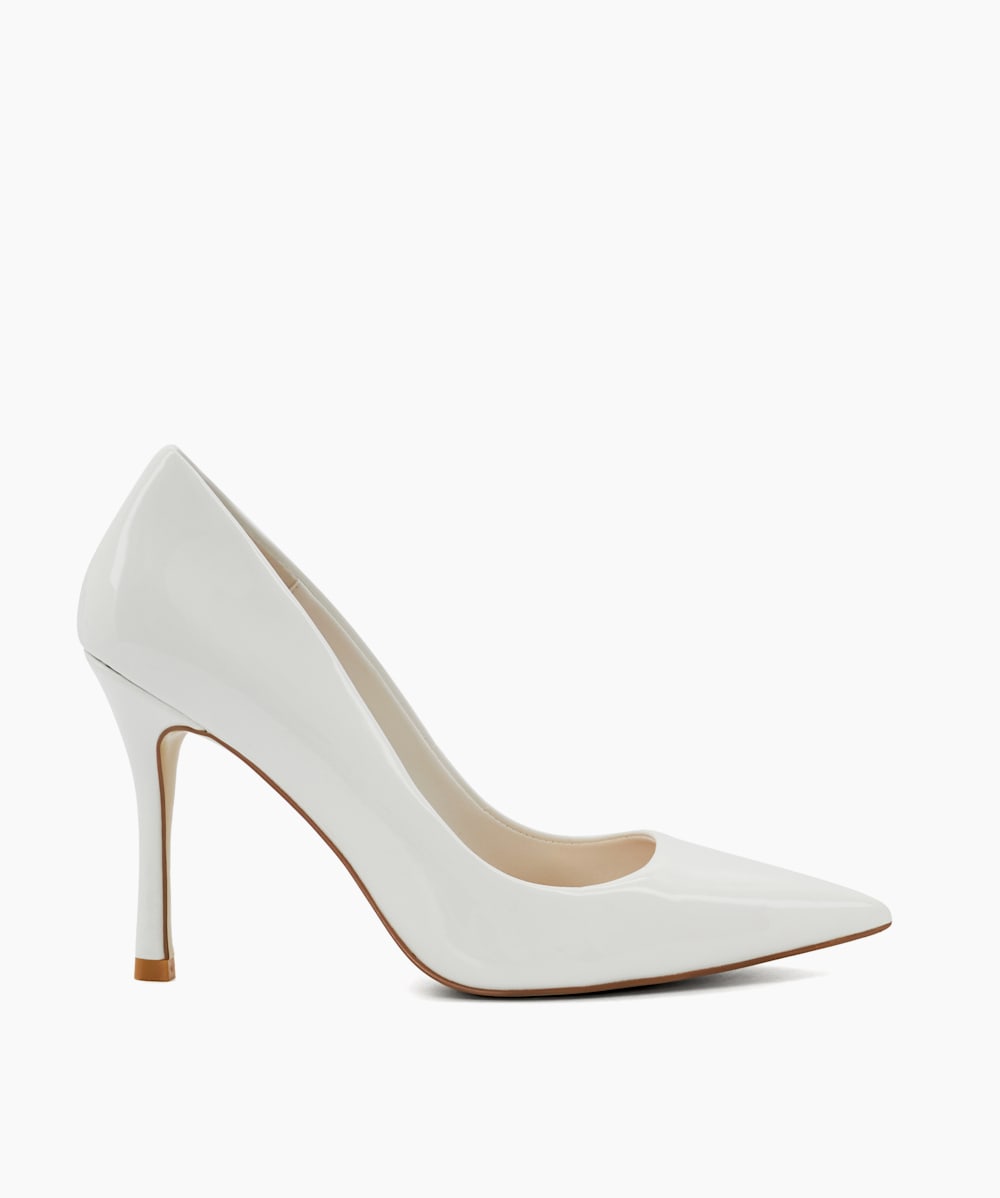 White heels dune hot sale