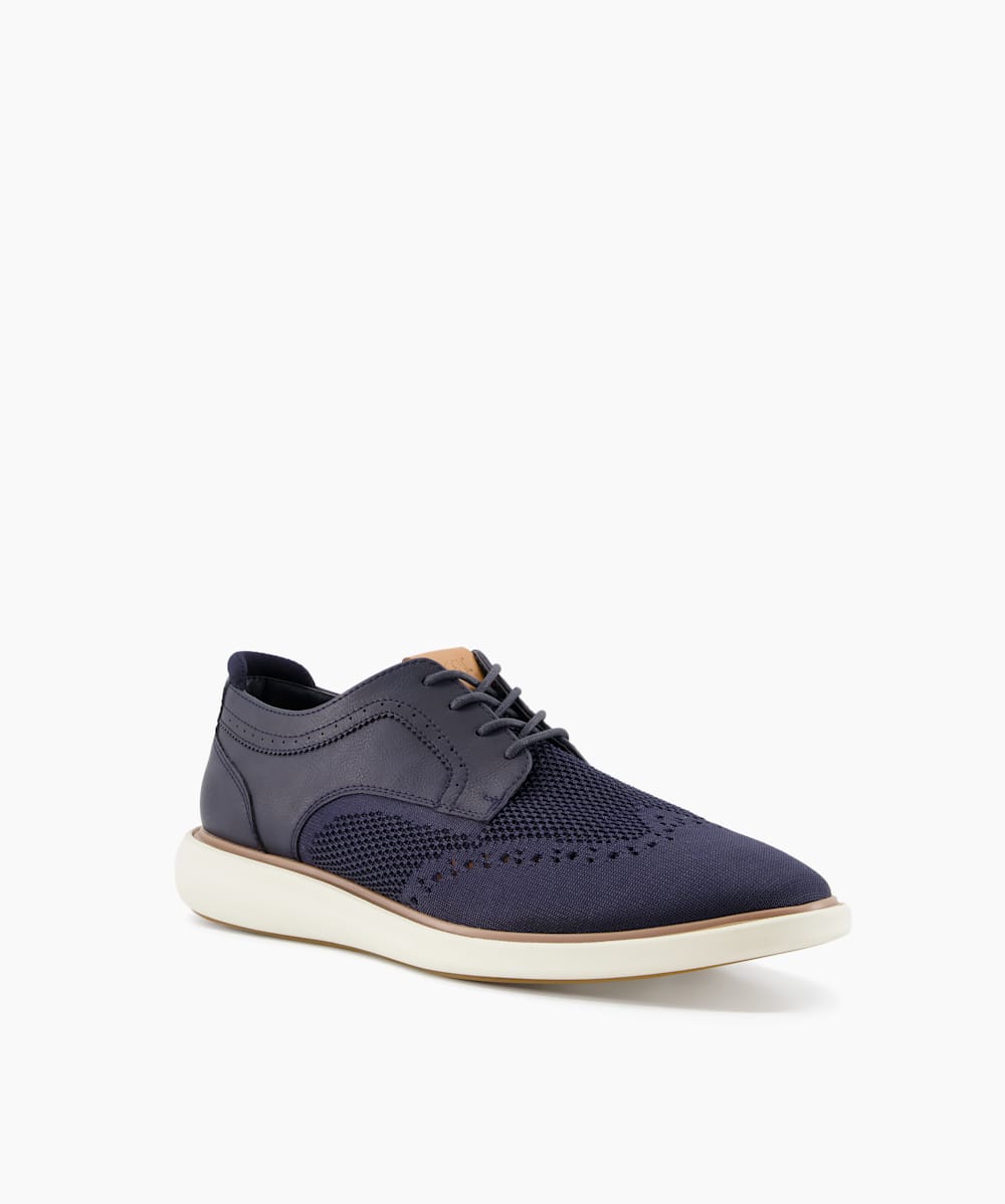 Navy wedge brogues sale