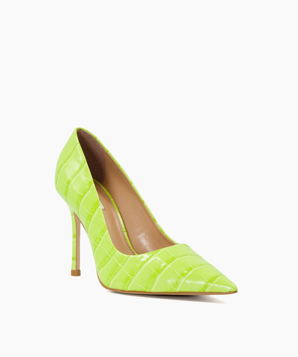 Bento Lime Green Court Heels Dune London