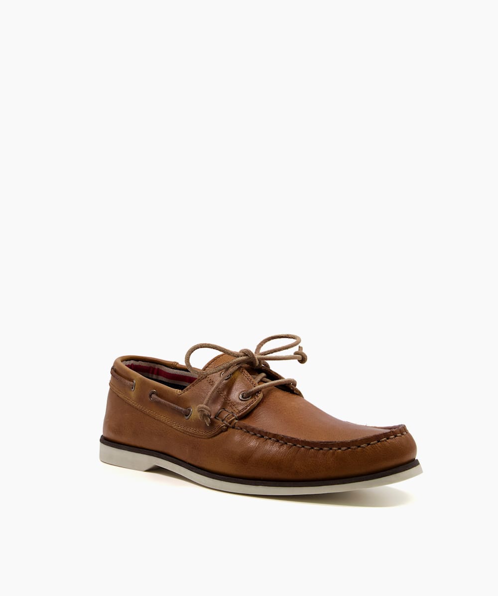 Mens soft leather boat shoes cheap