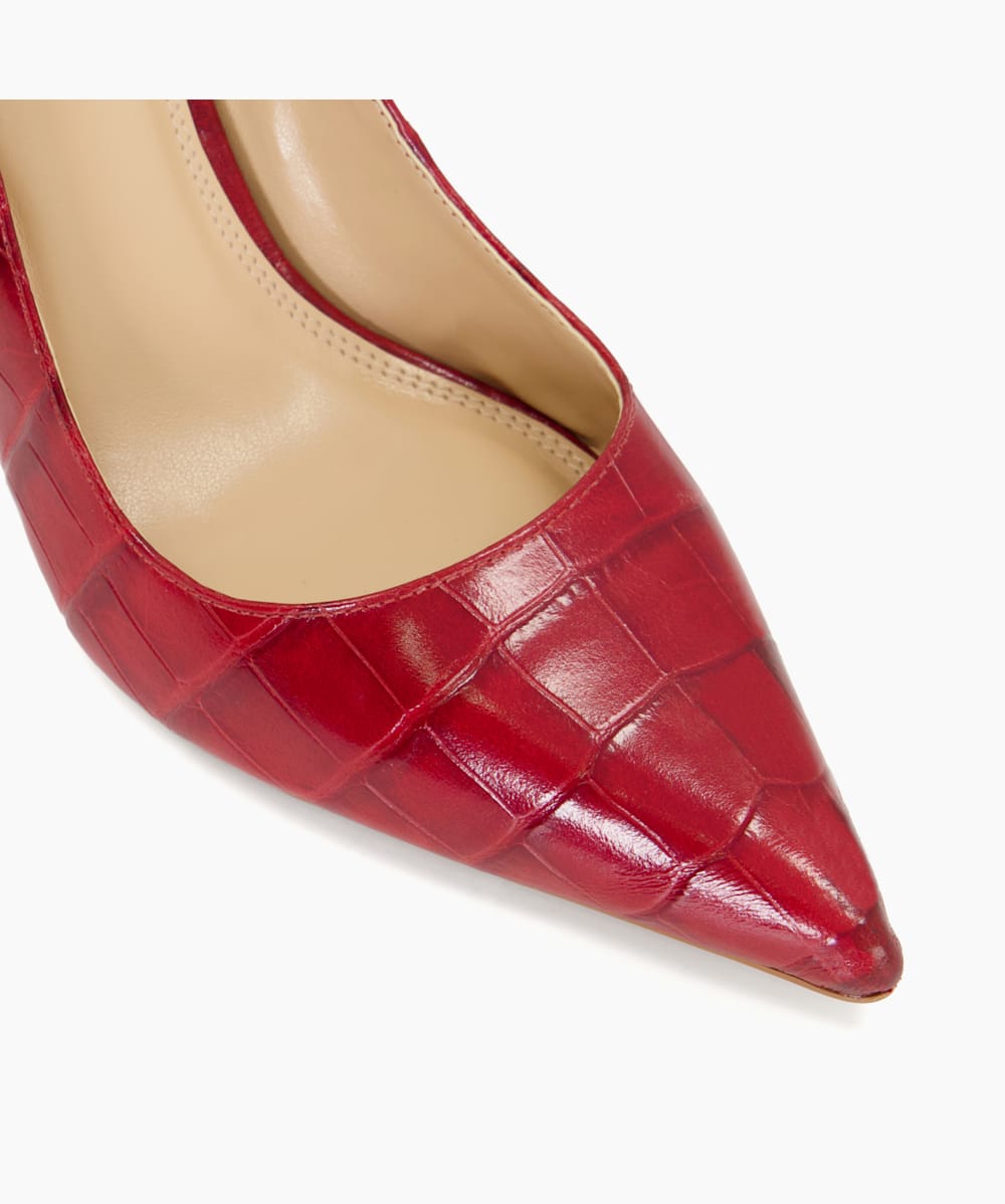 Red shop croc heels