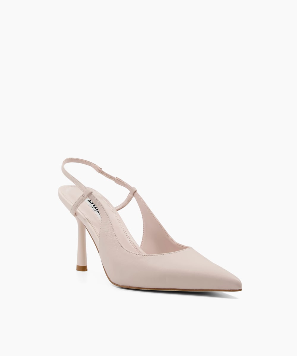 Cabanna Ecru Slingback Heeled Court Shoes Dune London