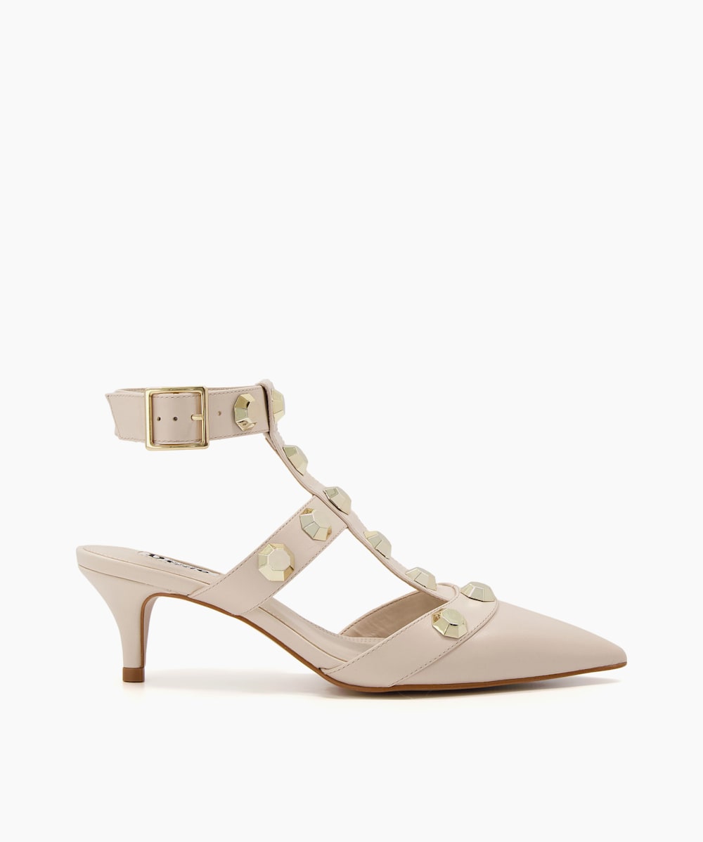 Studded kitten heel online