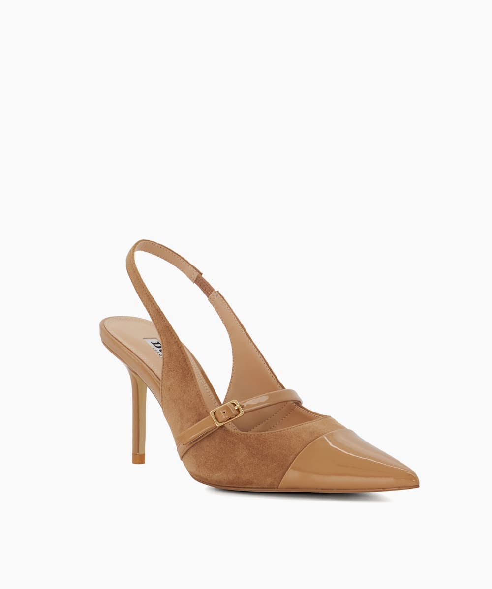Escarpins daim camel top