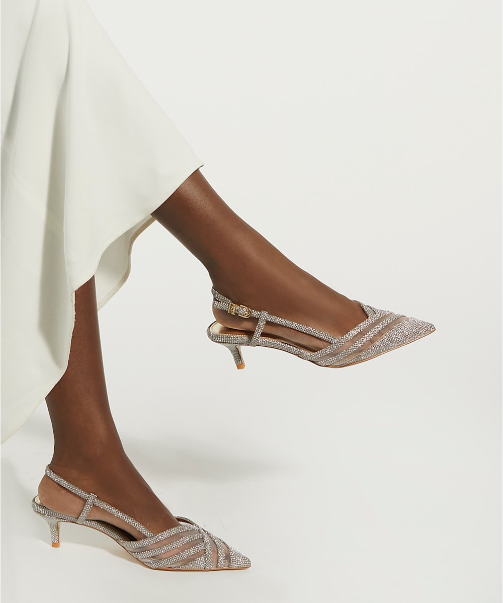 Wide fit sale kitten heel slingbacks