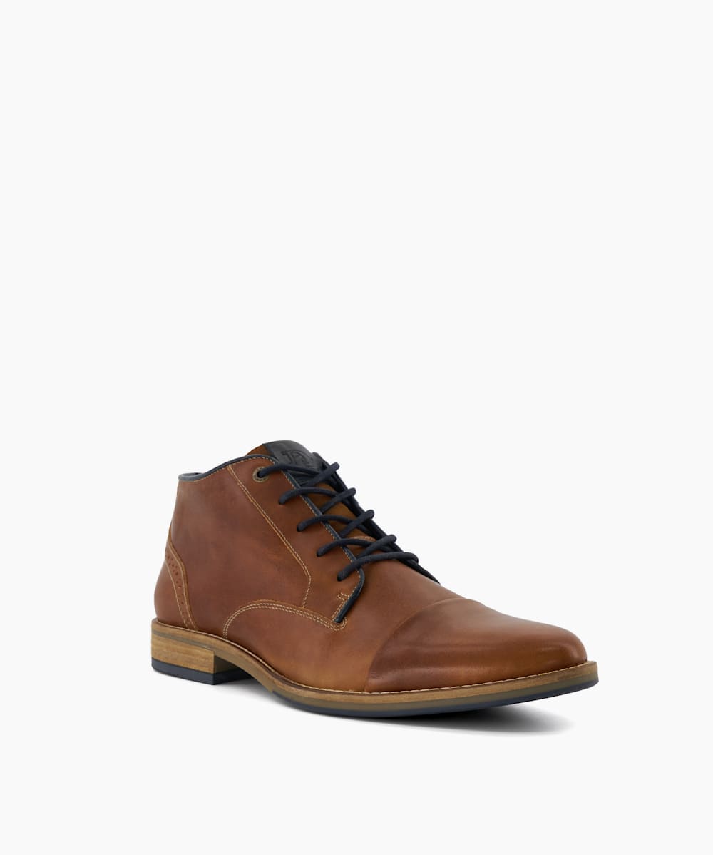 Carlings Tan Casual Leather Boots Dune London