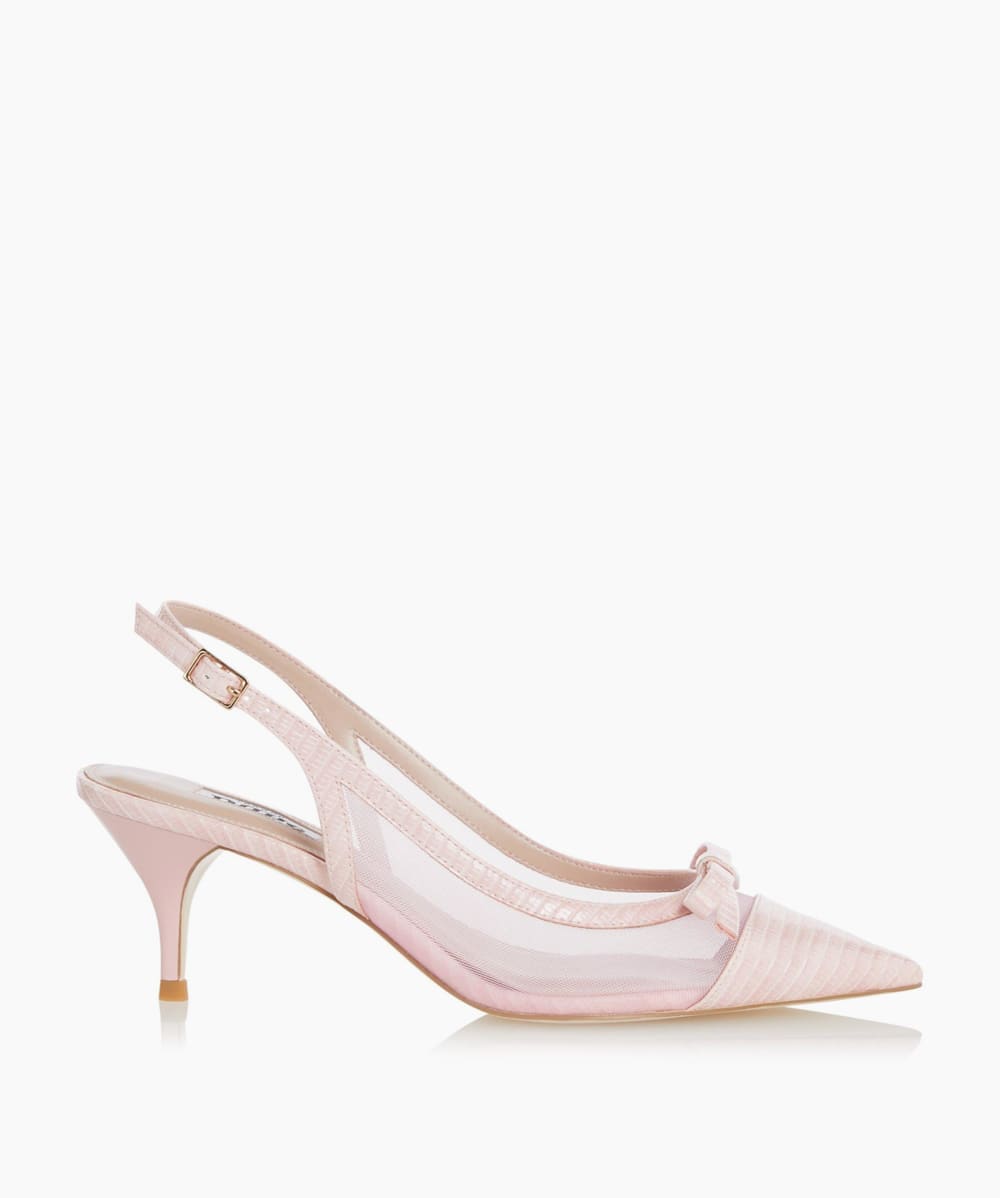 Baby pink kitten heels sales
