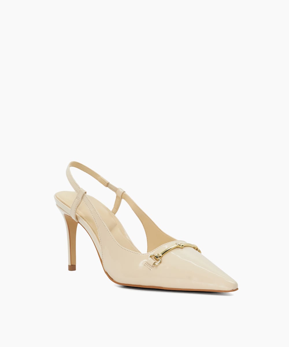Cream snaffle front hotsell open toe sandals