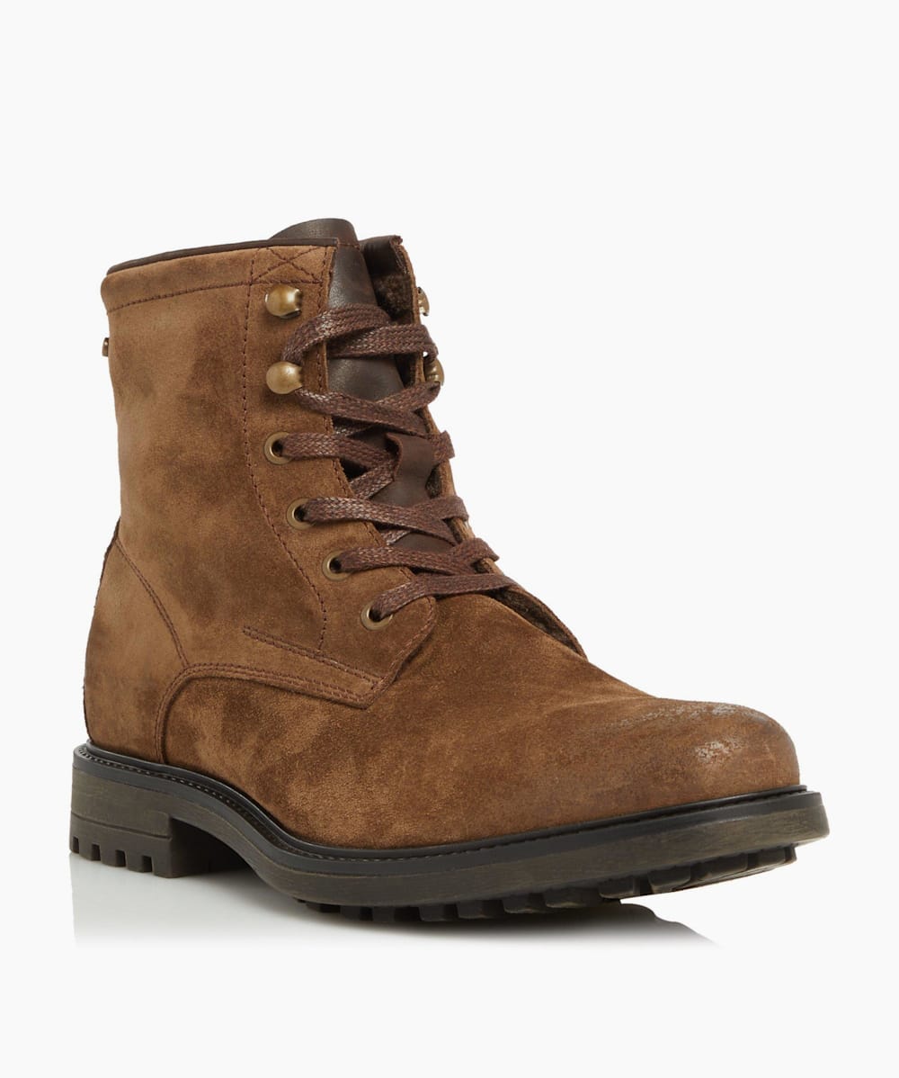 Credit Tan Casual Warm Lined Lace Boots Dune London