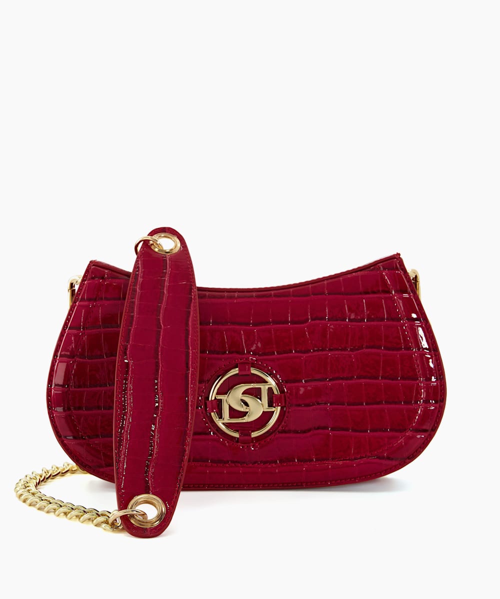 Sac effet deals croco rouge