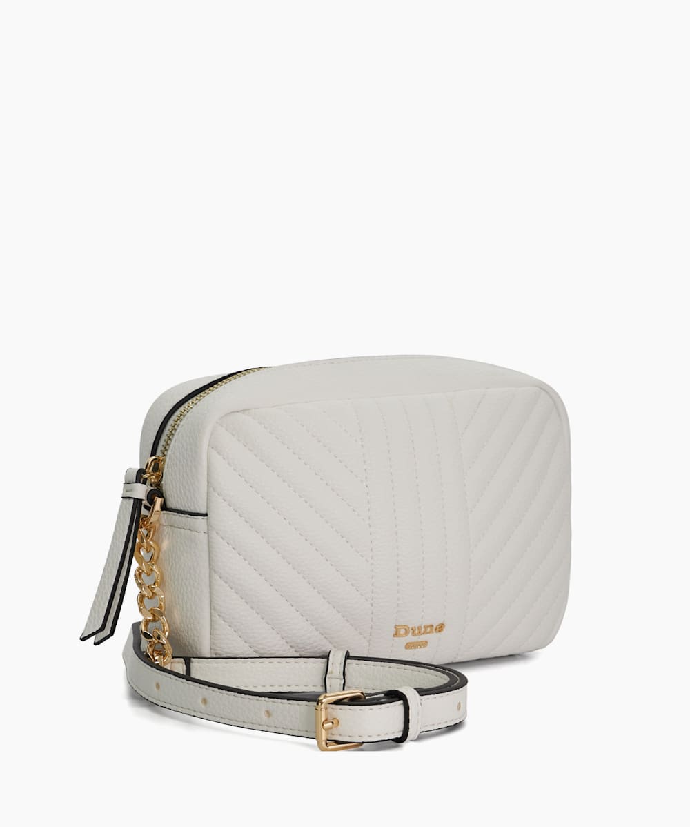 Dahlliao White Stitch Detail Clutch Bag Dune London