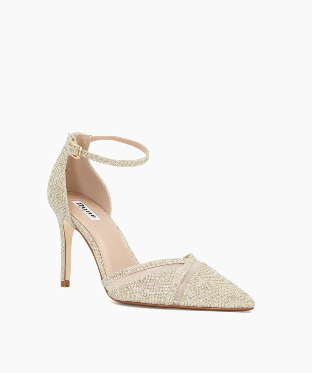 Gold court shoes dune shop