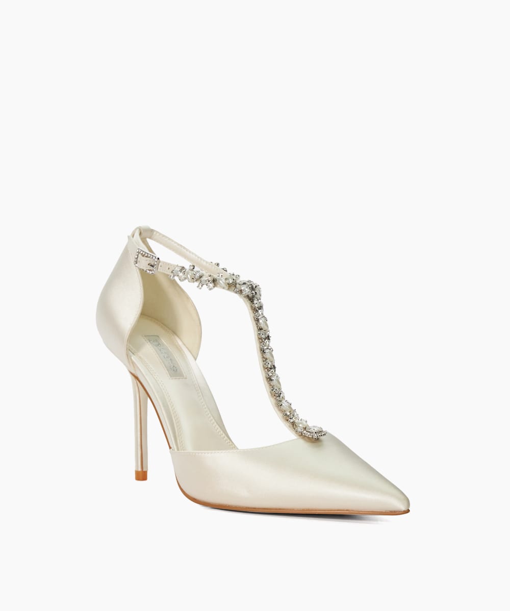 Ivory t bar wedding shoes 2025