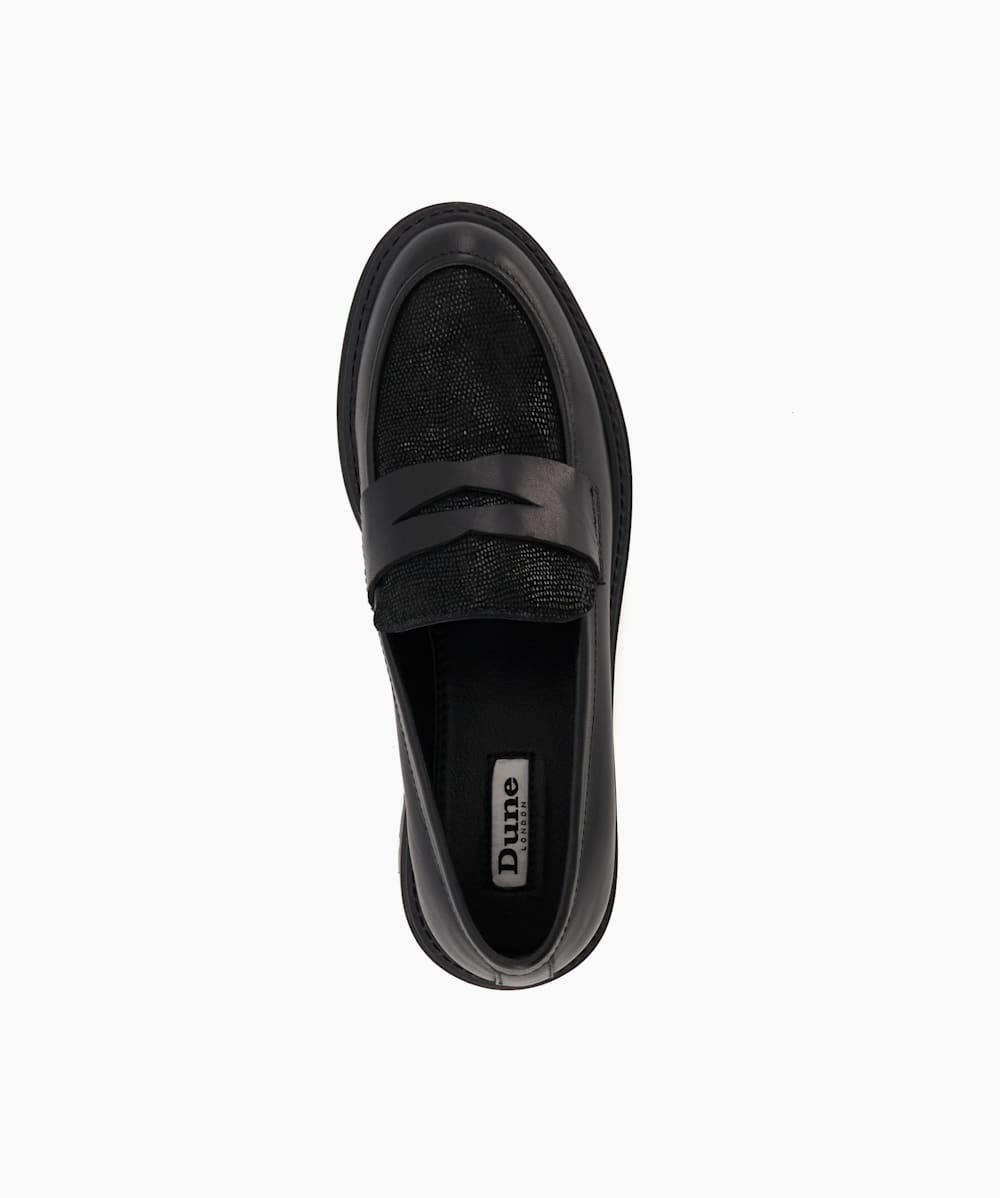 Dune clearance black loafers