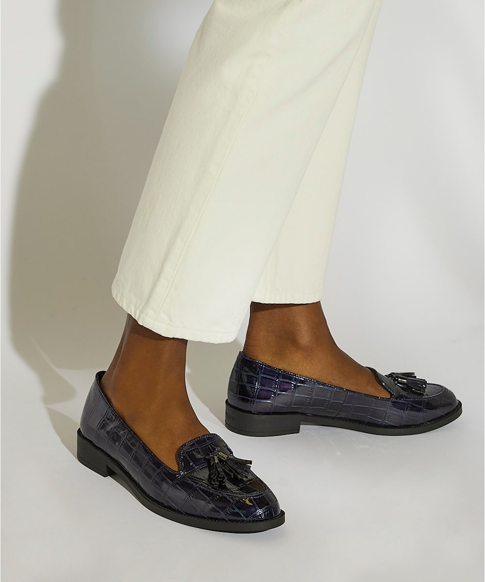 Dune glossy outlet loafers