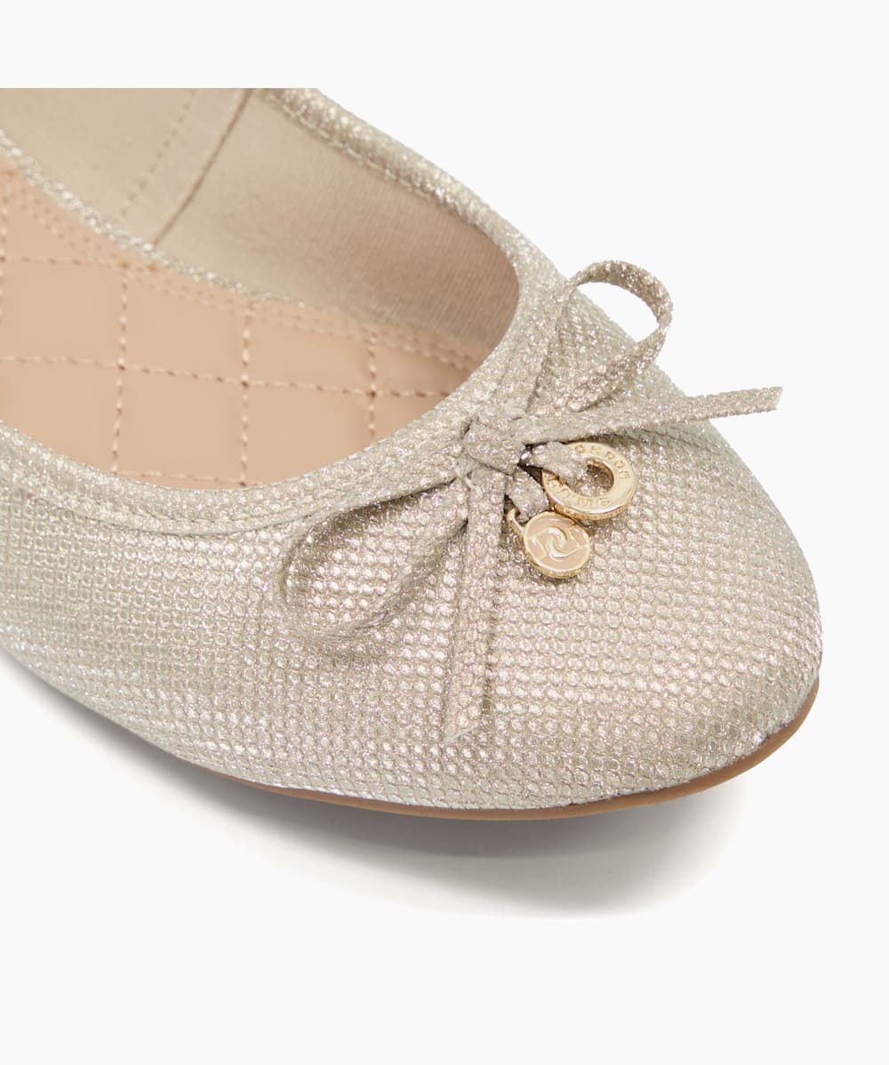 Rose gold ballet clearance pumps