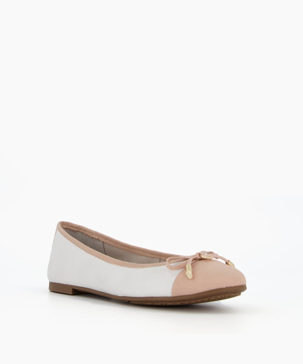 Hartlyn White Ballerina Shoes Dune London