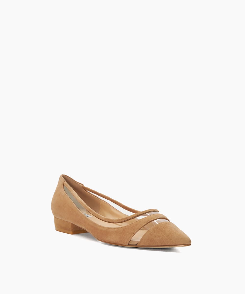 Camel pointed 2024 toe flats