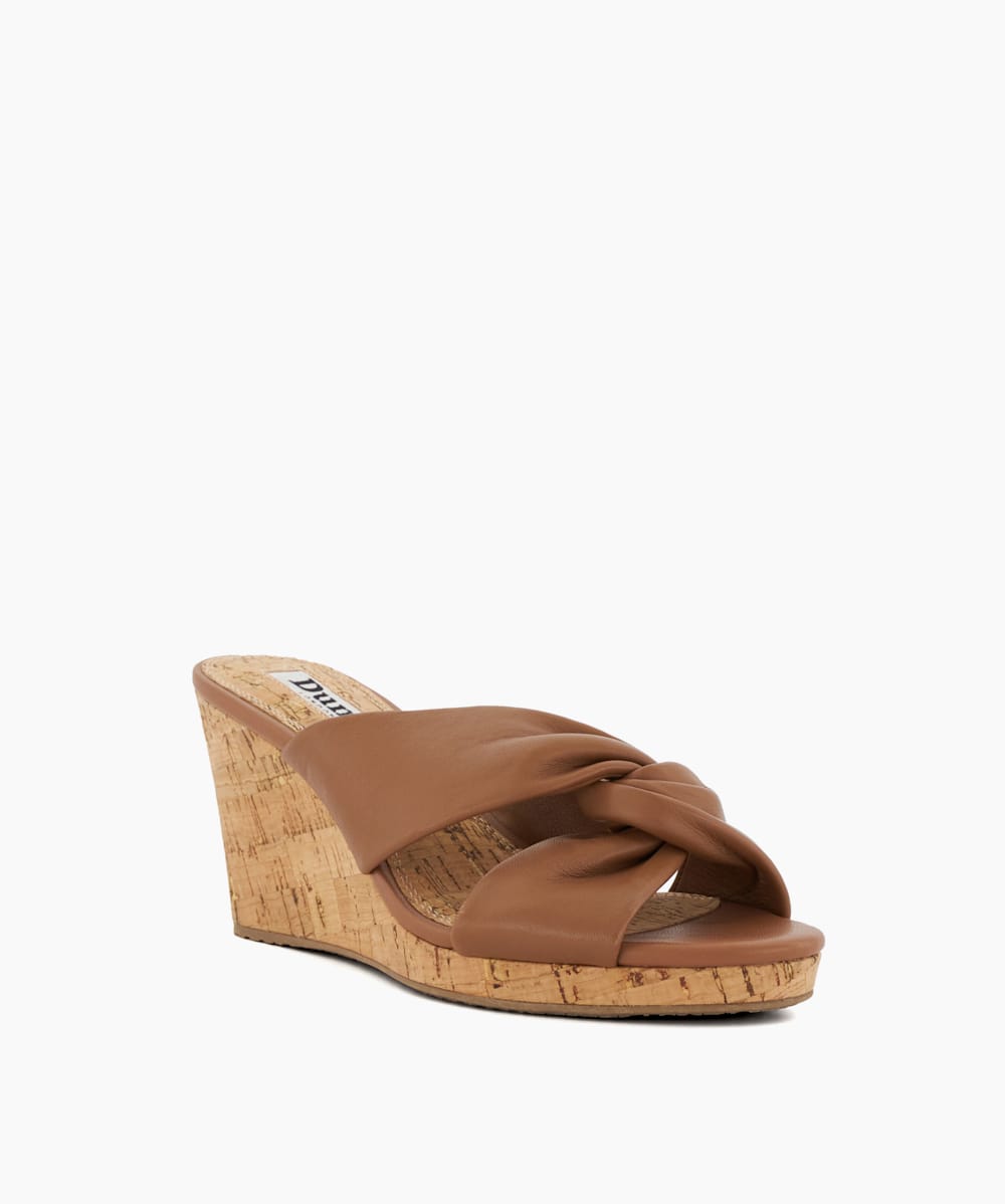 Dune cork sandals top