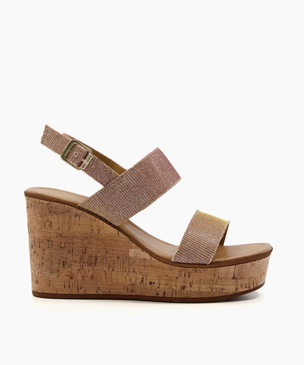 Rose gold cork sandals discount