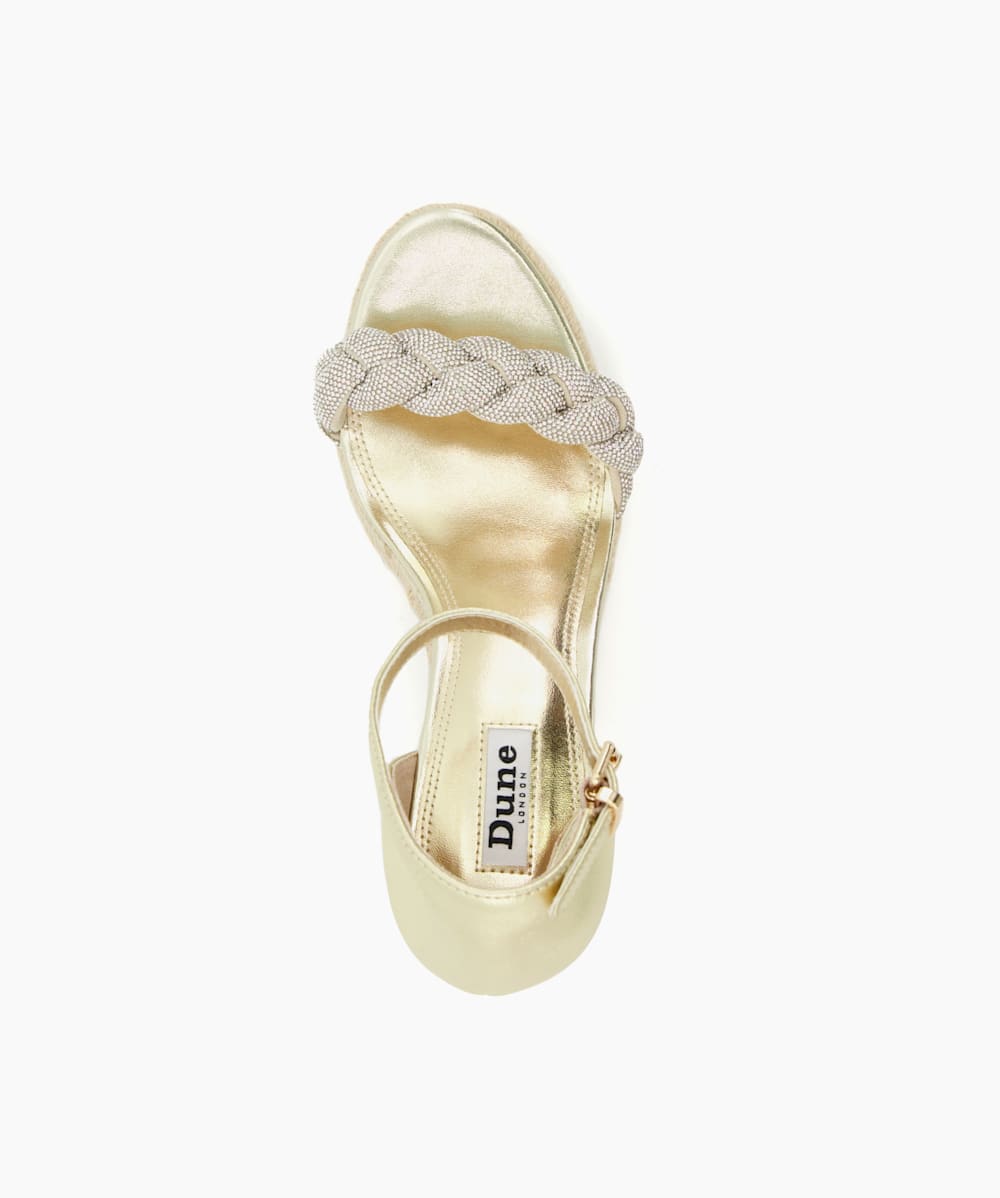 Dune gold sandals online